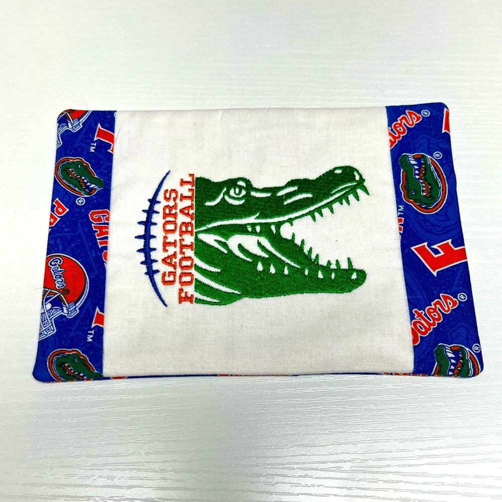 Hand Crafted Mug Rug Coaster Embroidered Cotton Fabric Padded Absorbs Liquid